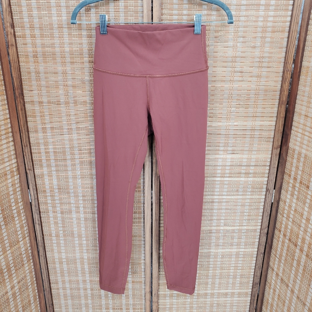♤ Lululemon Wunder Under High Rise Tight in Rust Size 4 Full On Luxtreme